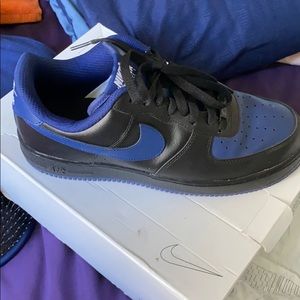 Custom made Air Force 1s black and blue